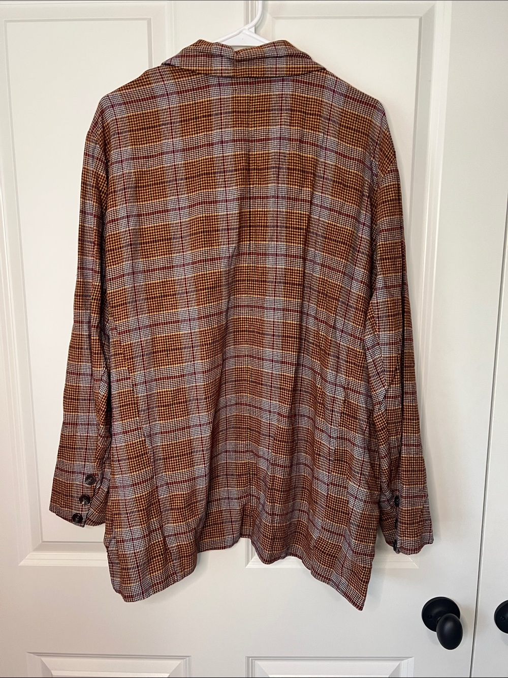 Free People Plaid Blazer Jacket in Rust Plaid - Women - Picture 6 of 6
